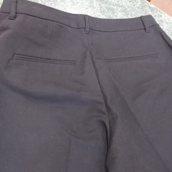 Old Navy High Rise Wide Leg Flare Crop Chino Dress Pants Women's Size 10 Black - Picture 7 of 13